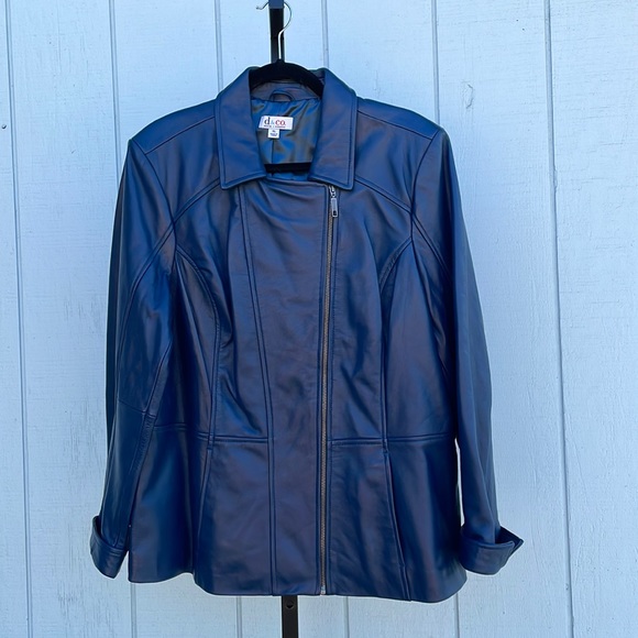 Denim&Co Jackets & Coats Denim Company Blue Motorcycle Jacket